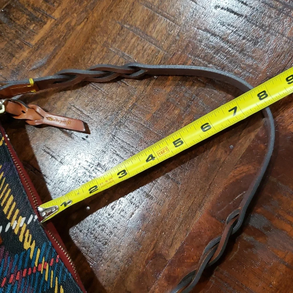 Dooney & Bourke Windsor Tartan Barrel Bag - Red, Green, Yellow - Picture 12 of 16